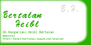 bertalan heibl business card